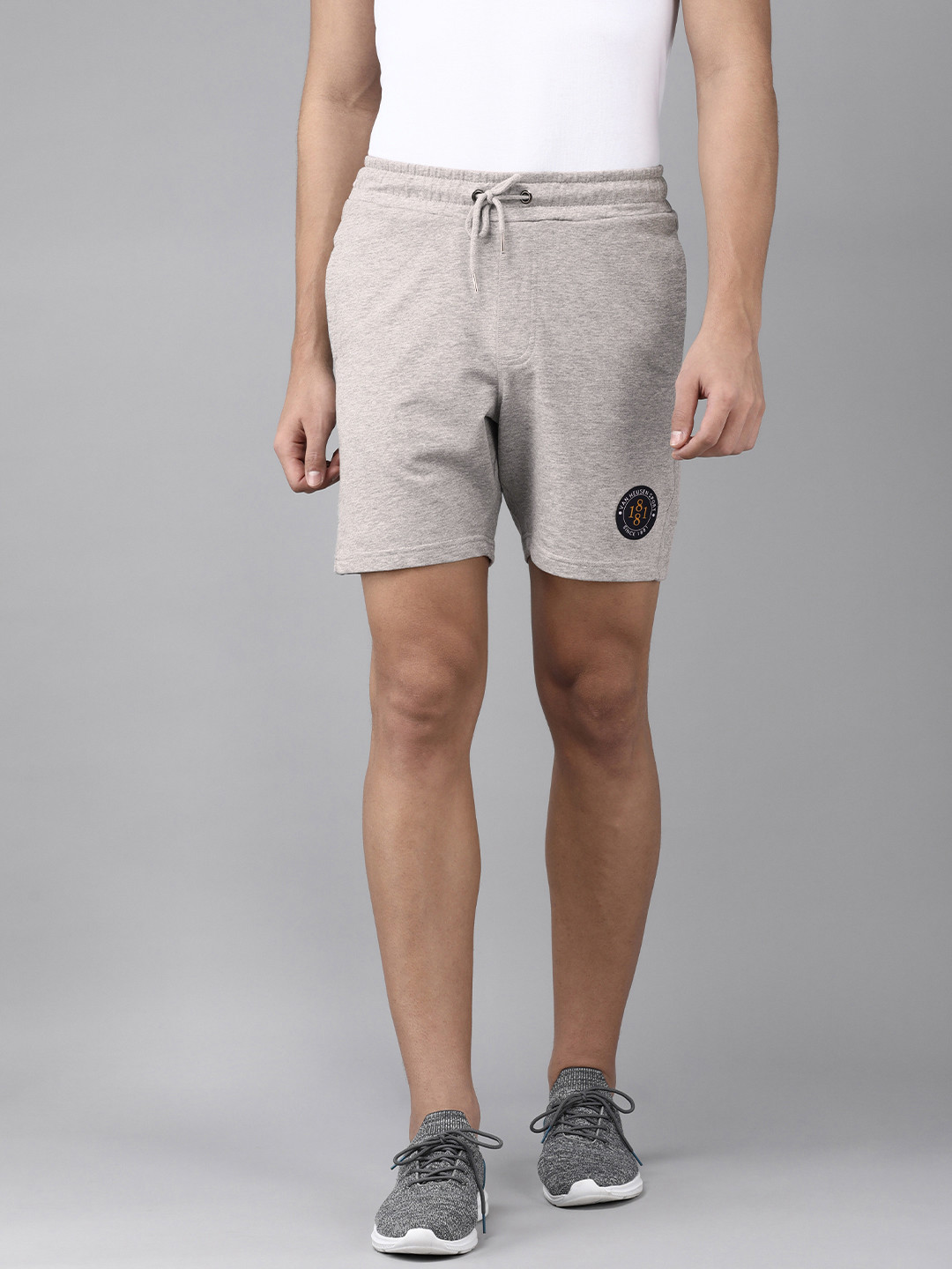 

Van Heusen Sport Men Grey Melange Solid Shorts