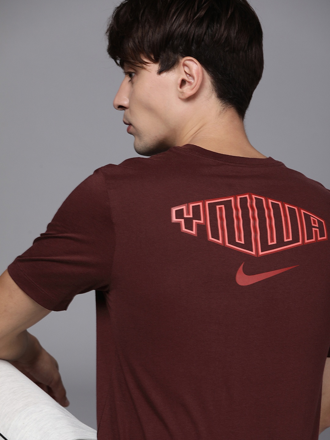 

Nike Men Red LiverPool Basket Ball Printed Pure Cotton T-shirt