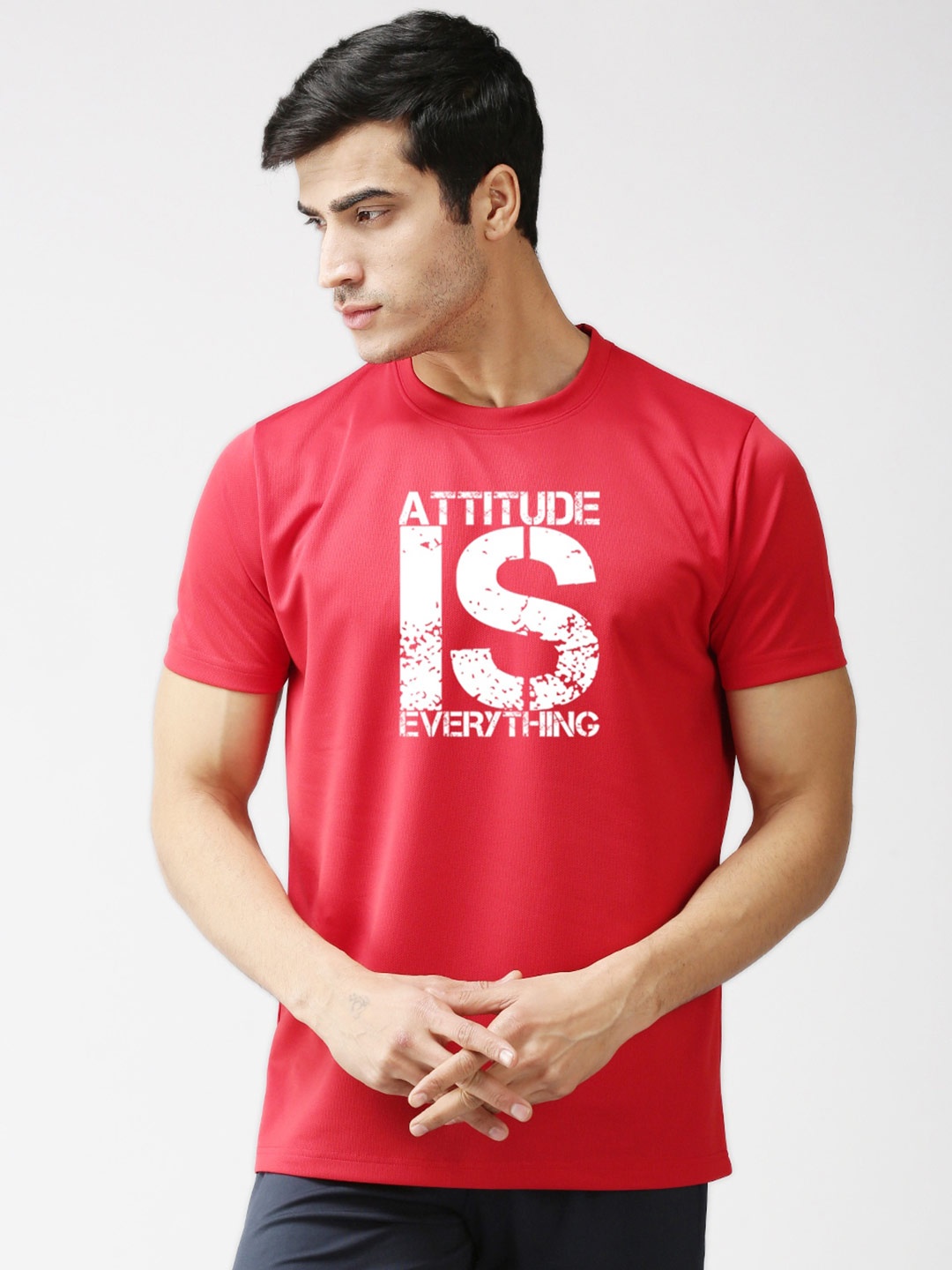 

EPPE Men Red Typography Printed T-shirt