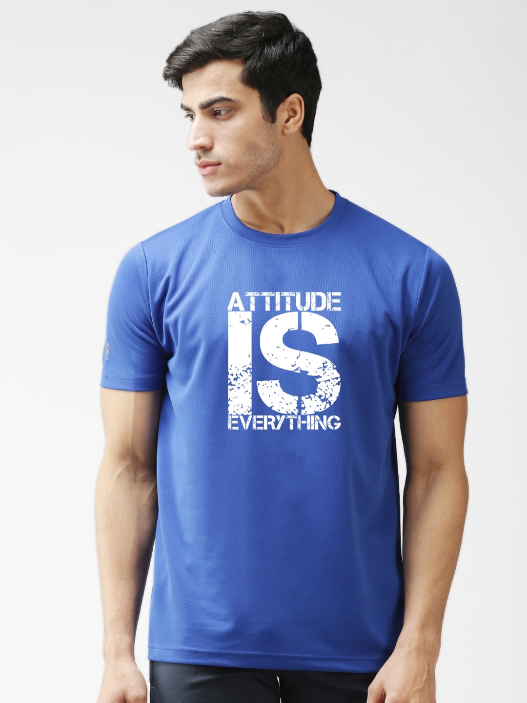 EPPE Men Blue Typography Printed Sports T-shirt