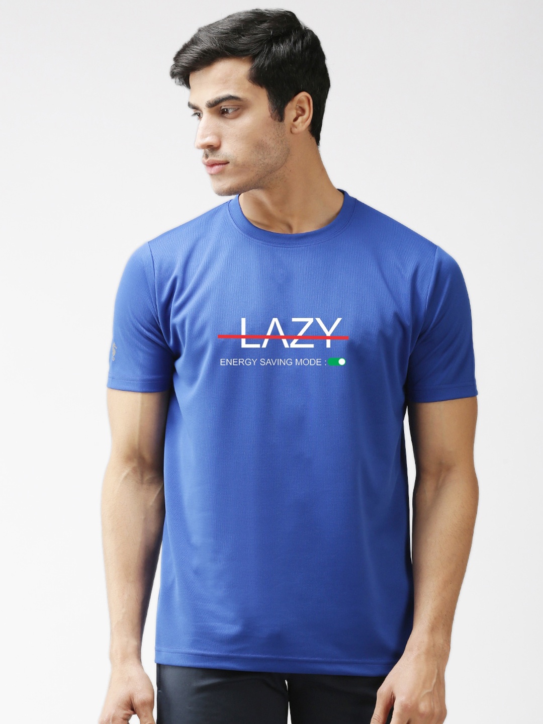 EPPE Men Blue Typography Printed Sports T-shirt