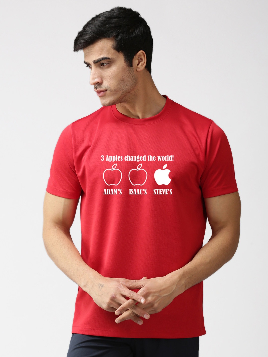 

EPPE Men Red Typography Printed Sports T-shirt