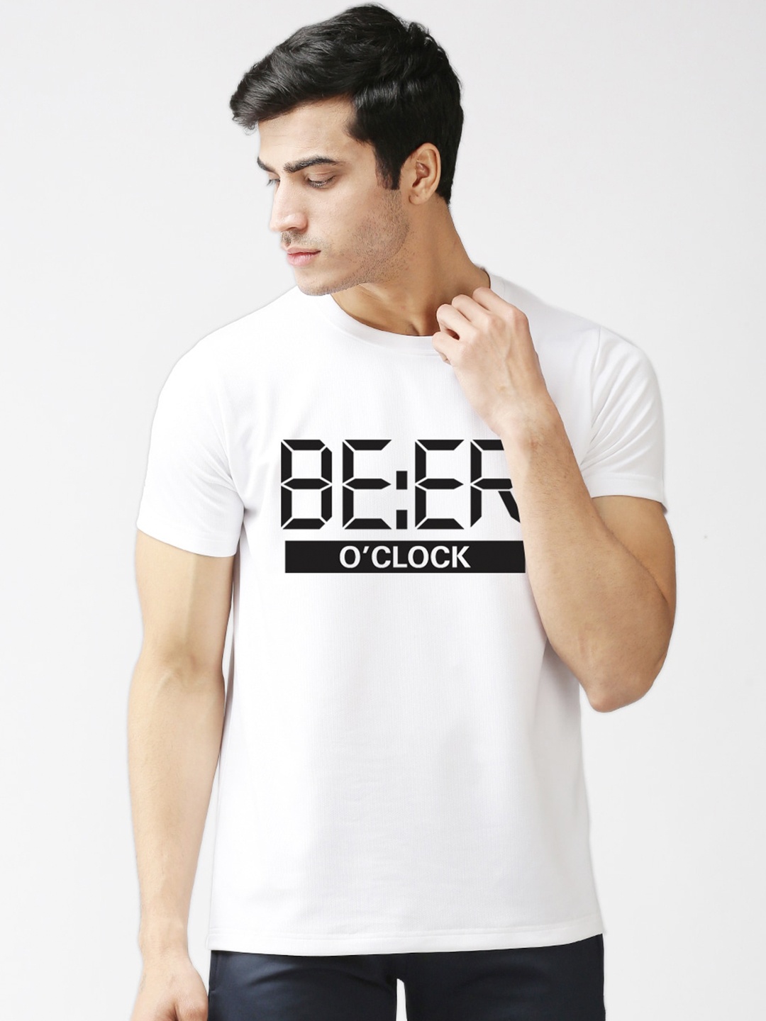 

EPPE Men White Typography Printed T-shirt