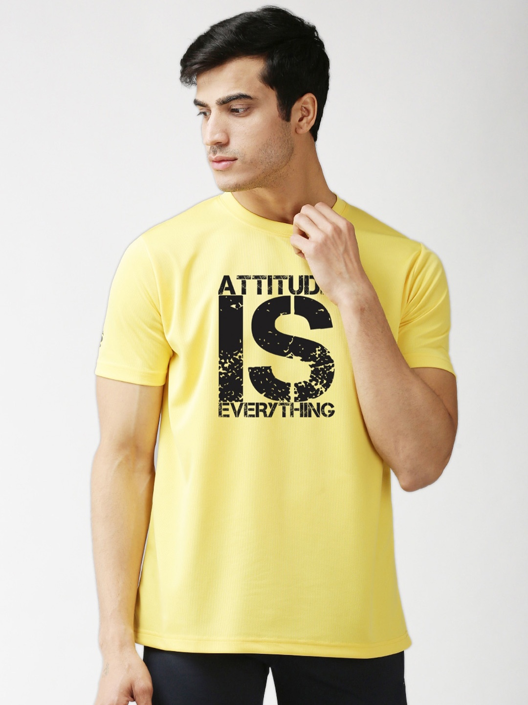 

EPPE Men Yellow Typography Printed T-shirt