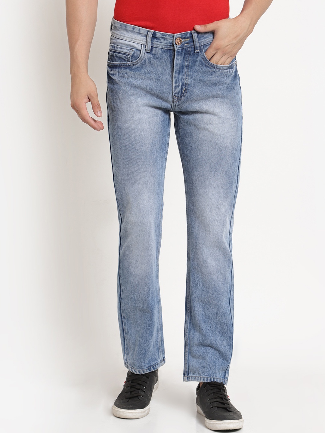 

FEVER Men Blue Straight Fit Heavy Fade Jeans