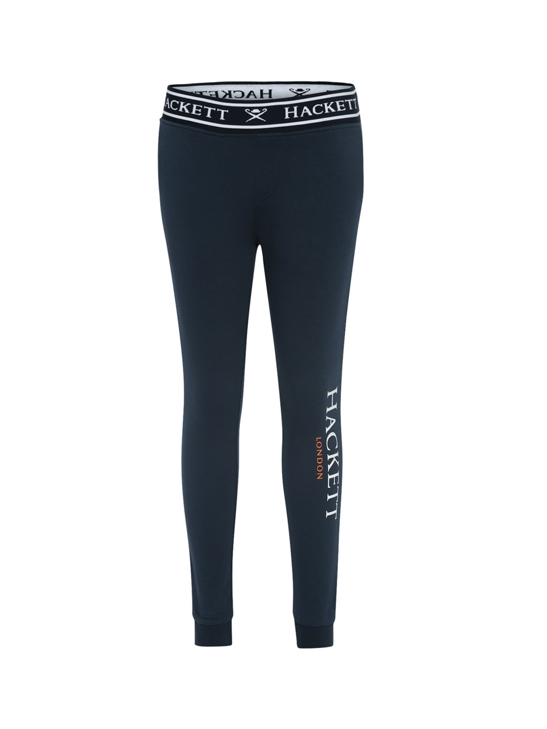 

HACKETT LONDON Boys Navy-Blue Solid Pure Cotton Slim-Fit Joggers