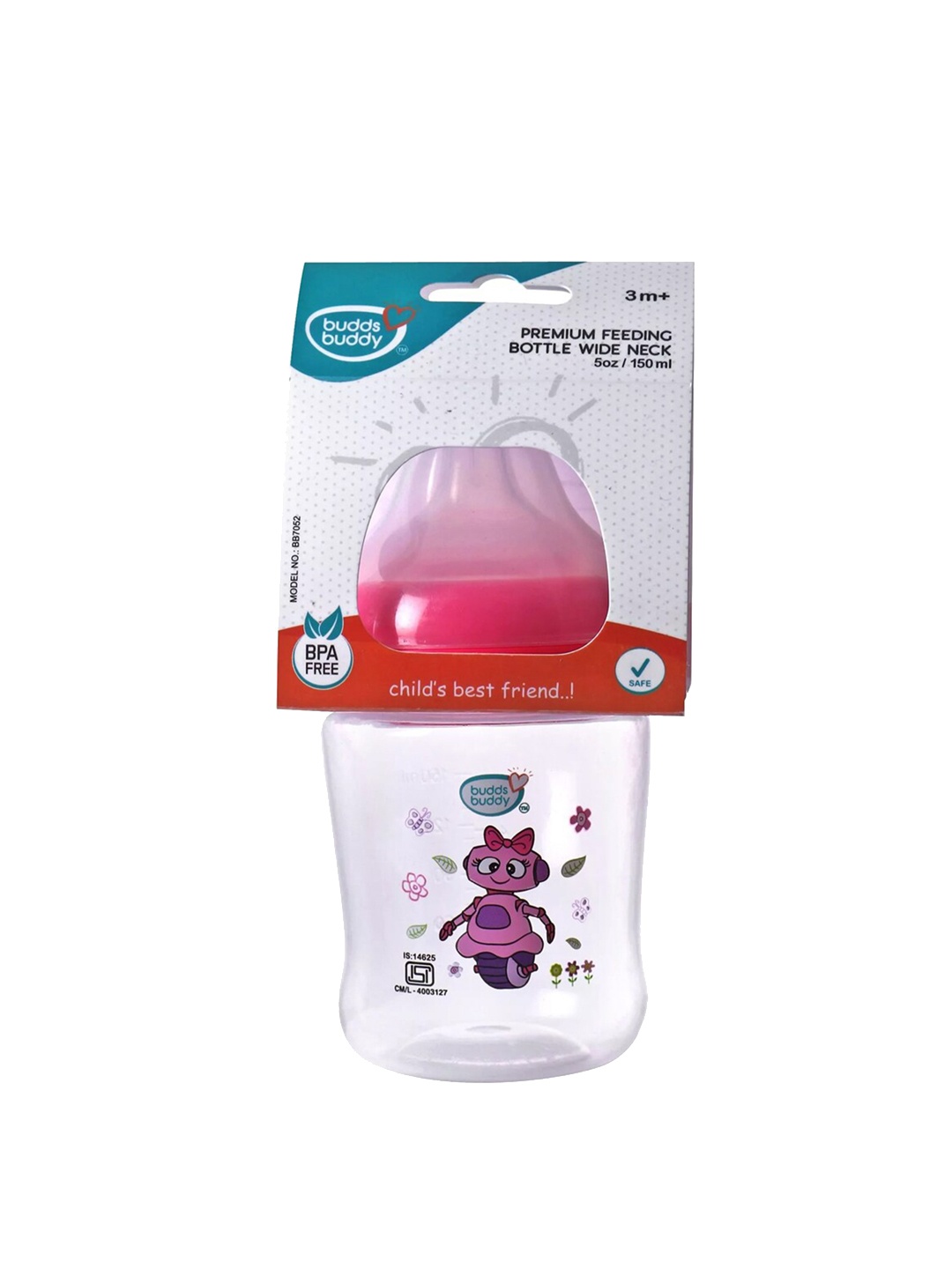 

BUDDSBUDDY Pink Feeding Bottle 150 Ml