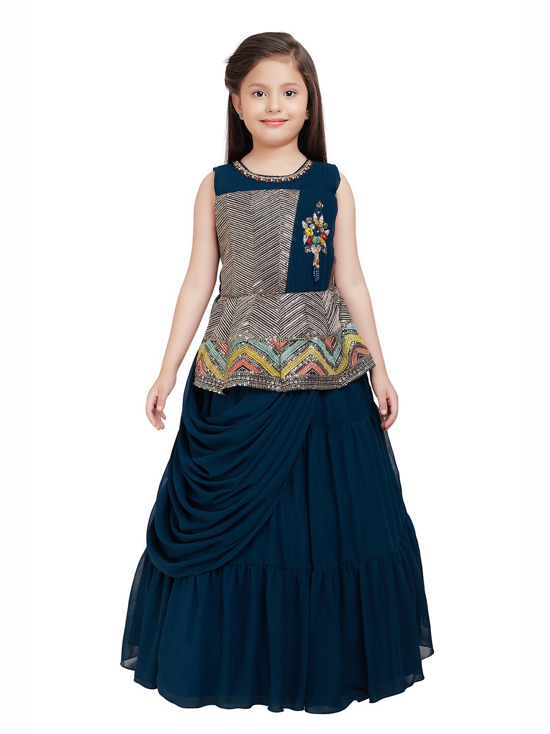 

BETTY Blue Georgette Maxi Dress