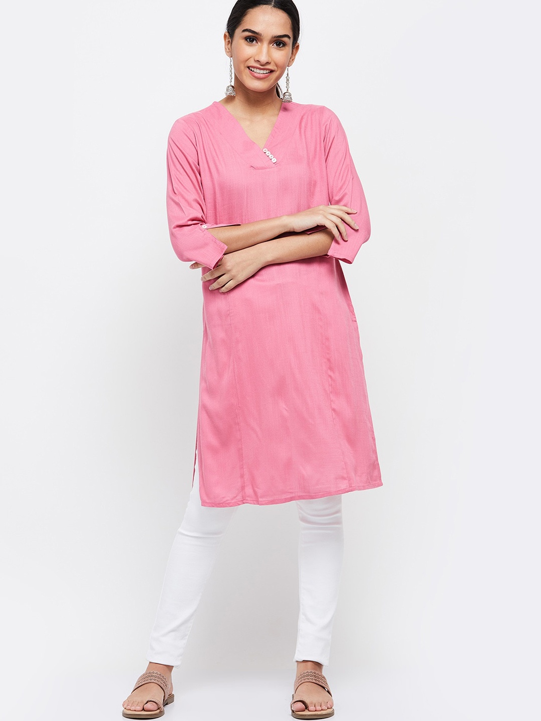 

max Women Pink Kurta