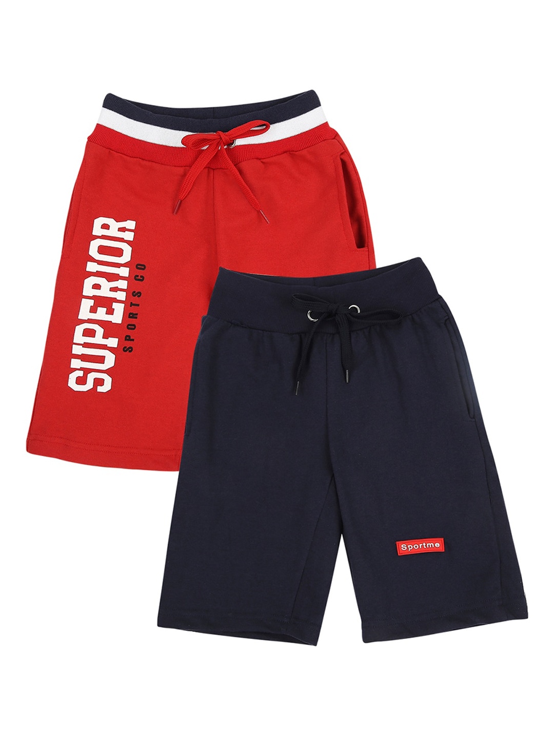 

RAINE AND JAINE Boys Red Printed High-Rise Shorts