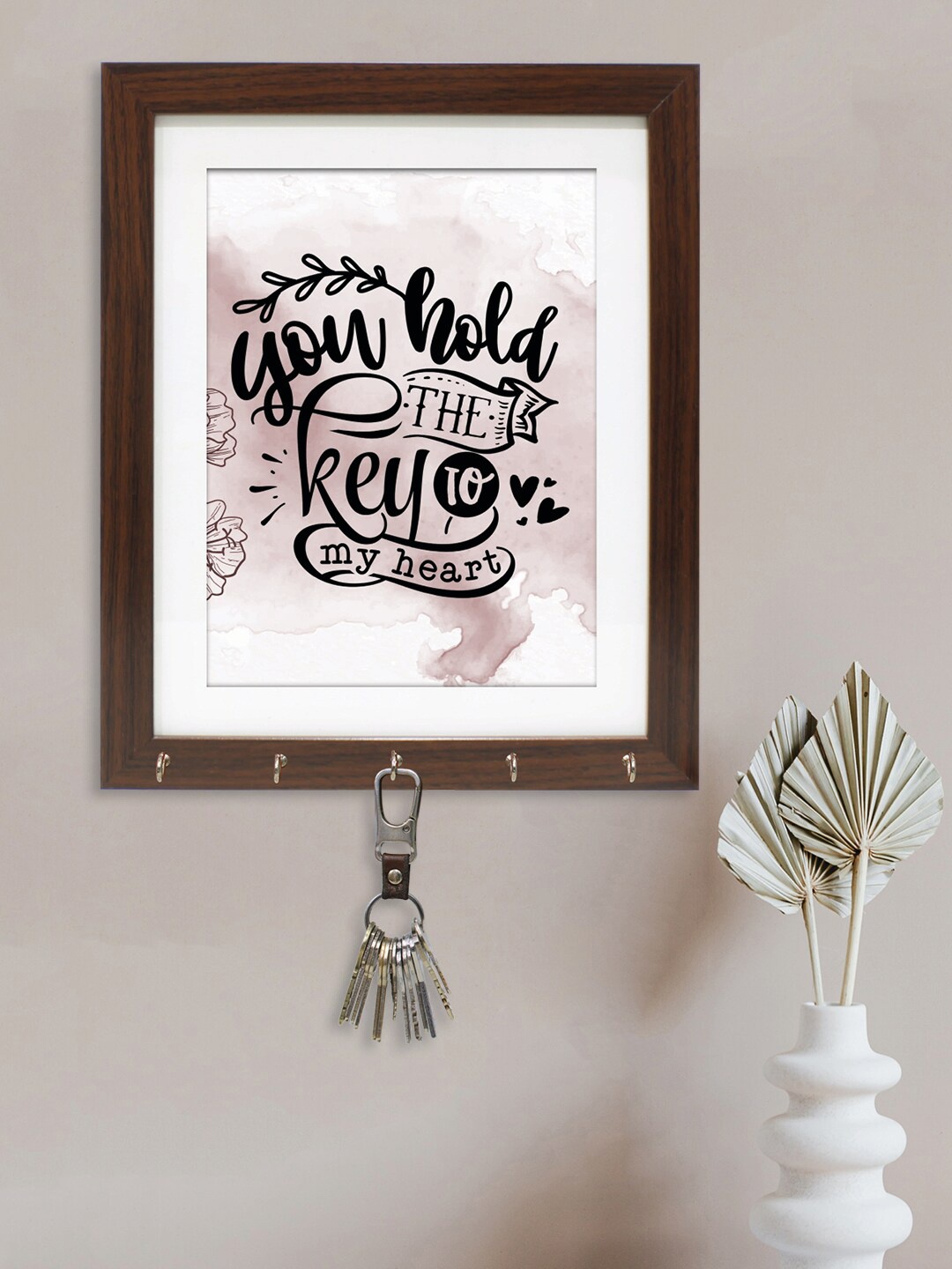 

RANDOM Set of 2 Brown Printed Wall Hanging Key Holder