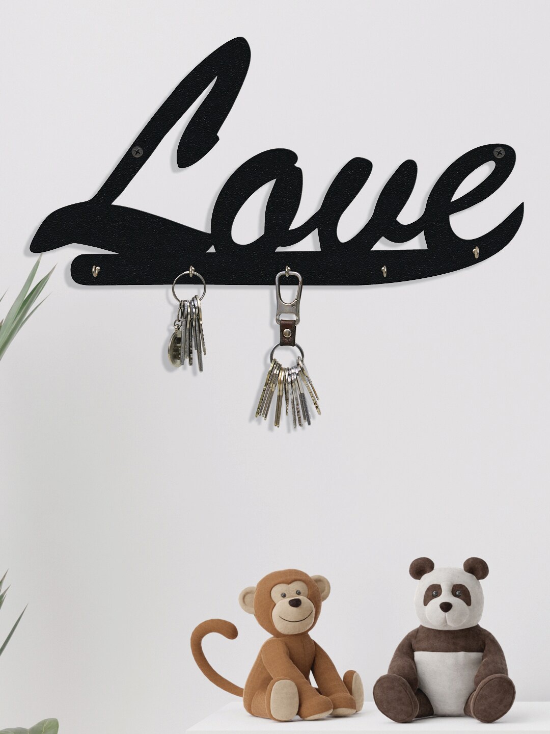 

RANDOM Black Solid Love Wall Hanging Key Holder