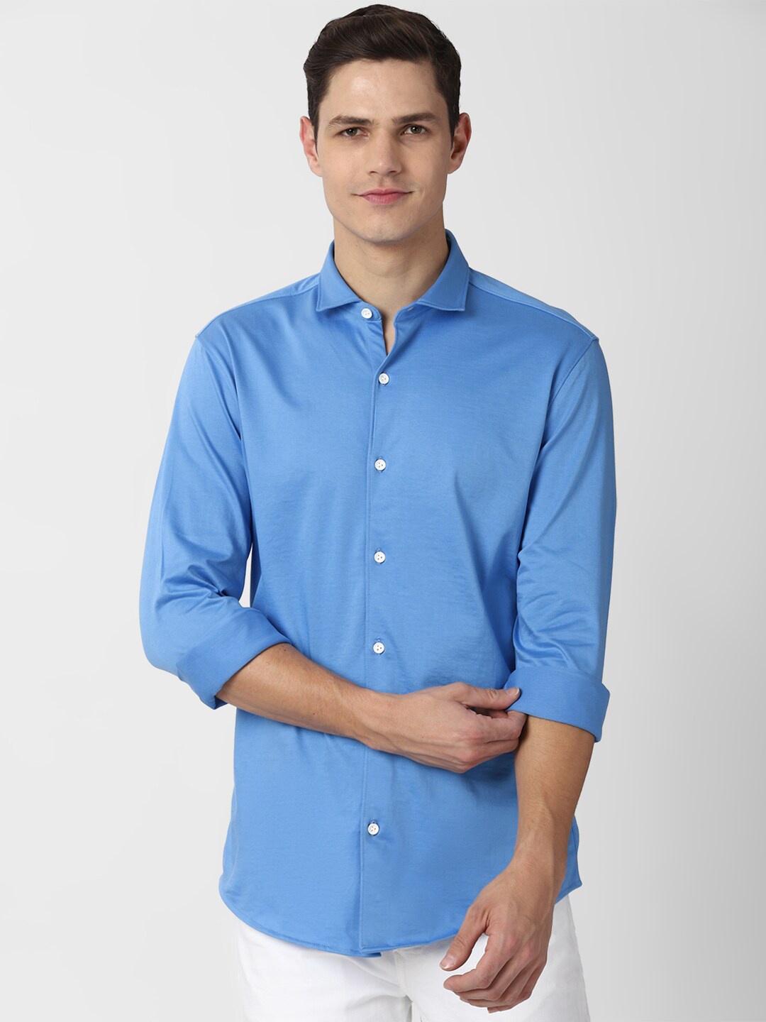 

Peter England Men Blue Casual long sleeve Shirt