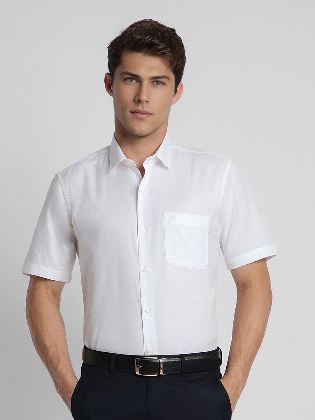 

Peter England Men White Formal Shirt