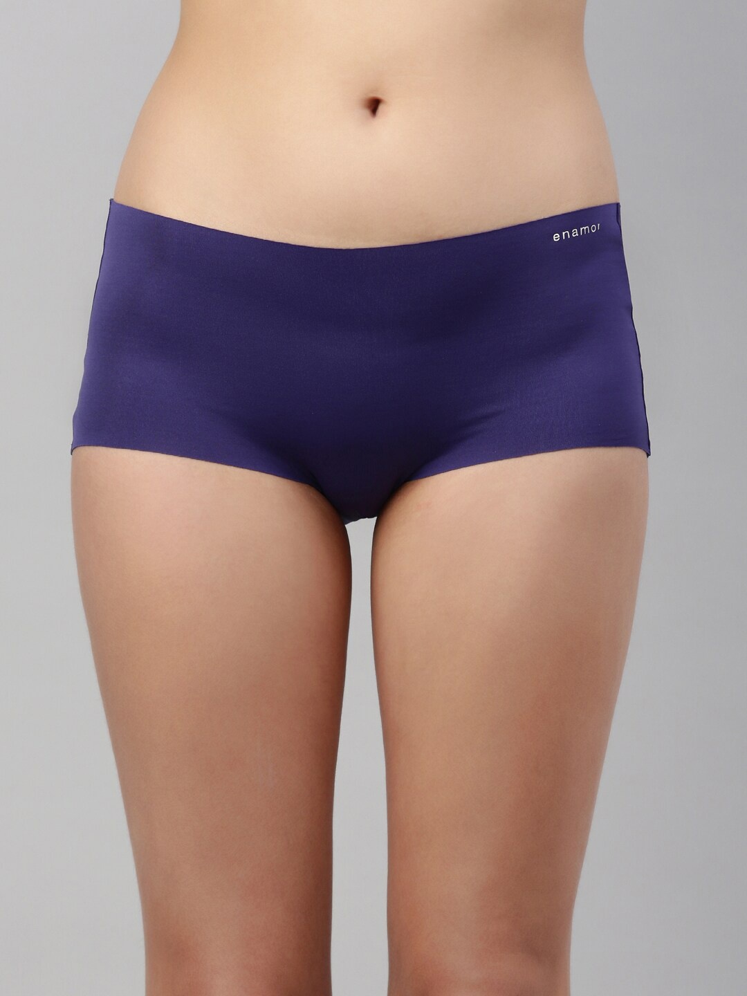 

Enamor Women Blue Solid Seamless Boy Shorts PS40