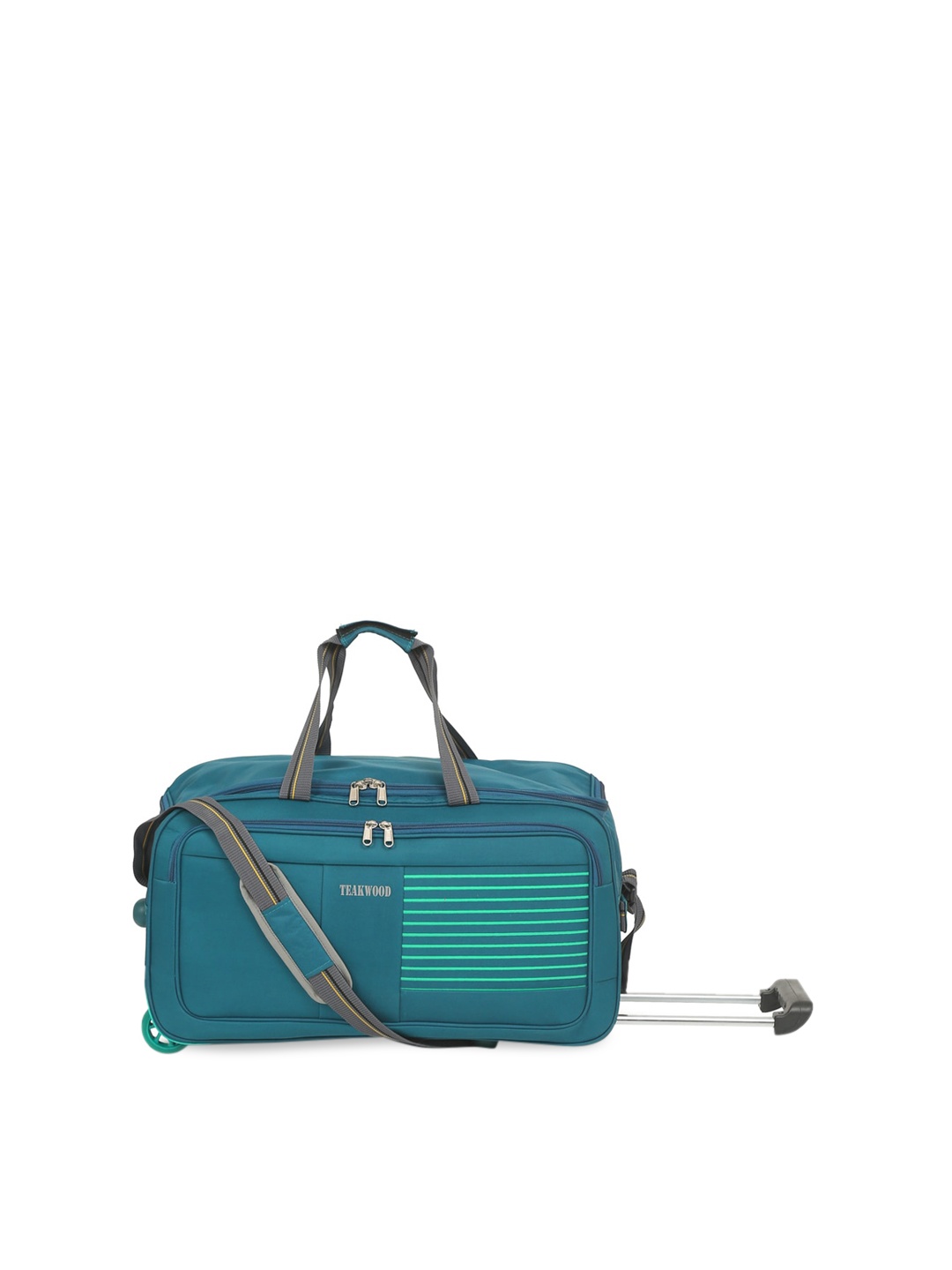 

Teakwood Leathers Teal Duffle Trolley Bag