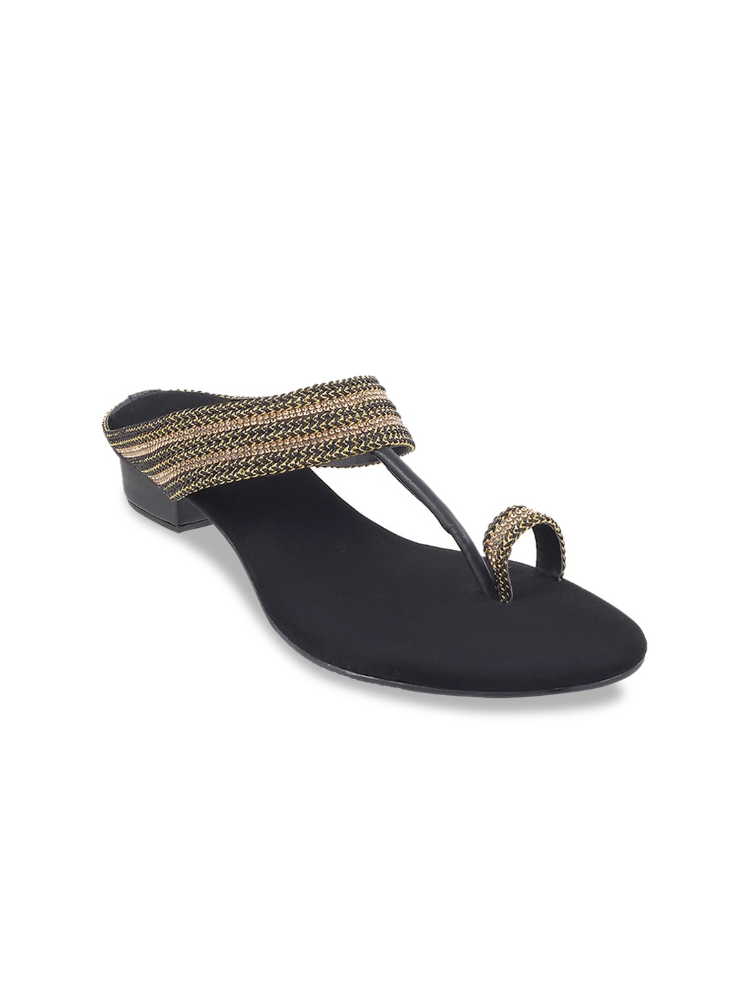 

Mochi Women Black One Toe Flats