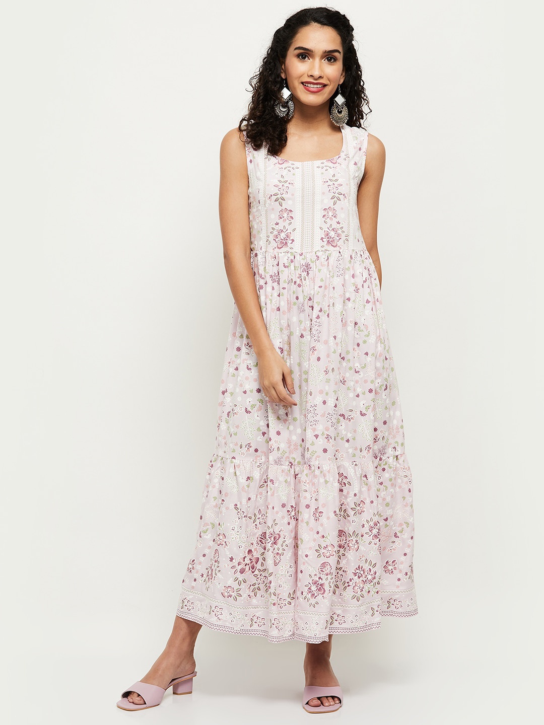 

max Purple Floral Maxi Dress