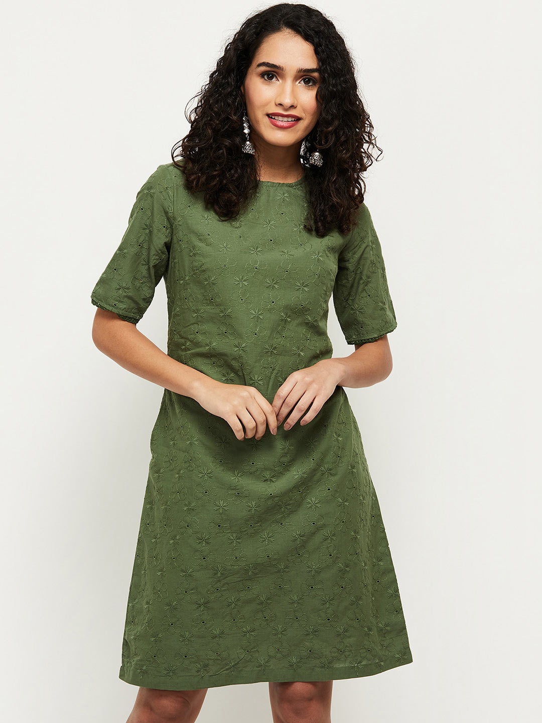 

max Women Green A-Line Dress