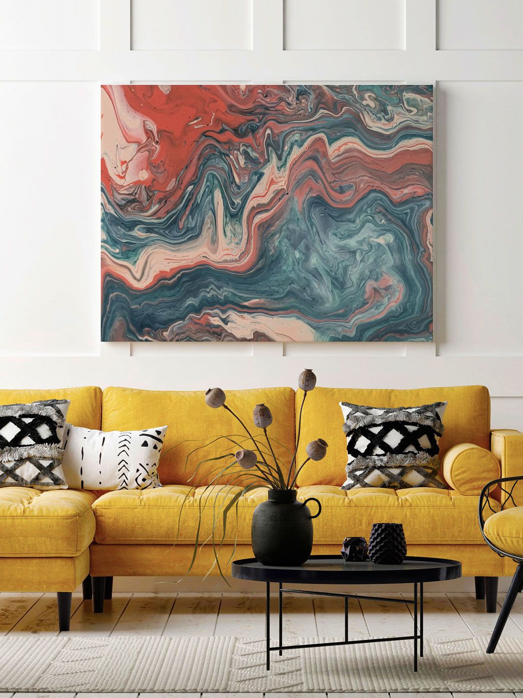 

ARTSPACE Multicolored Subtle Abstract Framed Wall Painting, Multi