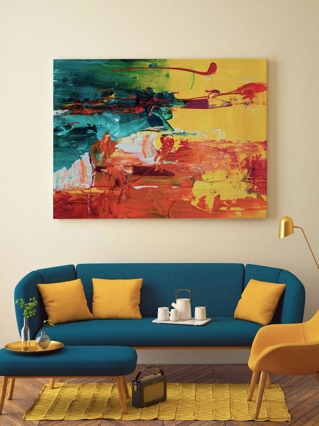 

ARTSPACE Orange & Red Abstract Wall Painting