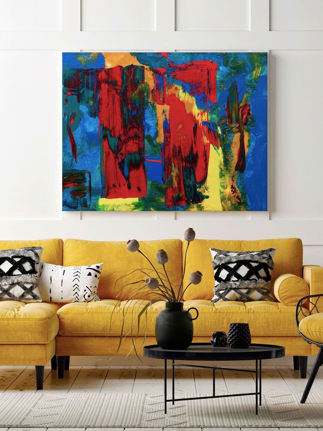 

ARTSPACE Multicolored Abstract Framed Wall Painting, Multi