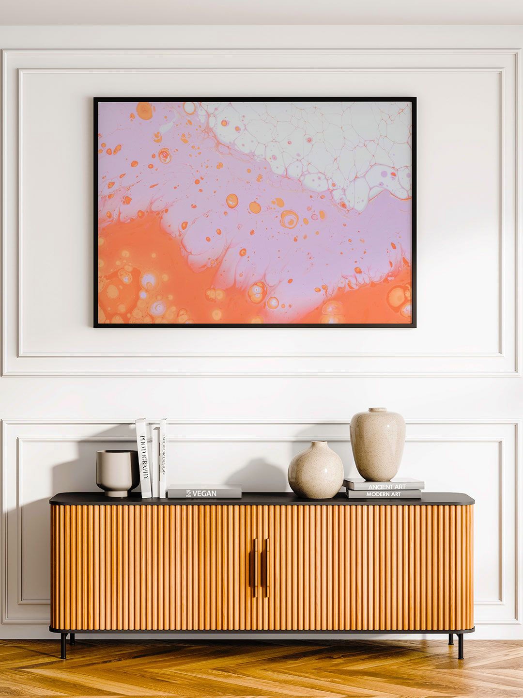 

ARTSPACE Pink Drops of Abstract Wall Painting