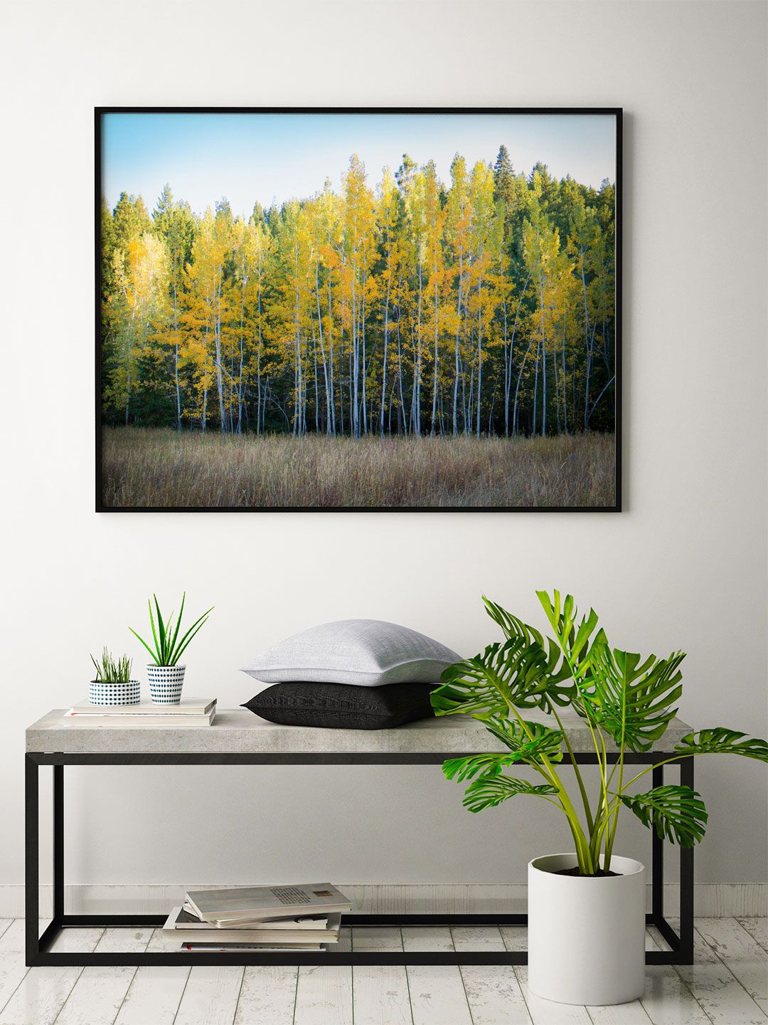 

ARTSPACE Yellow & Green Floral Wall Painting