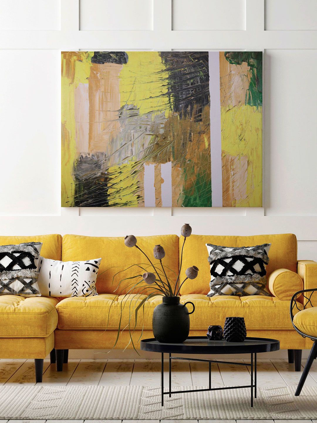 

ARTSPACE Multicoloured Spring Abstract Wall Painting, Multi