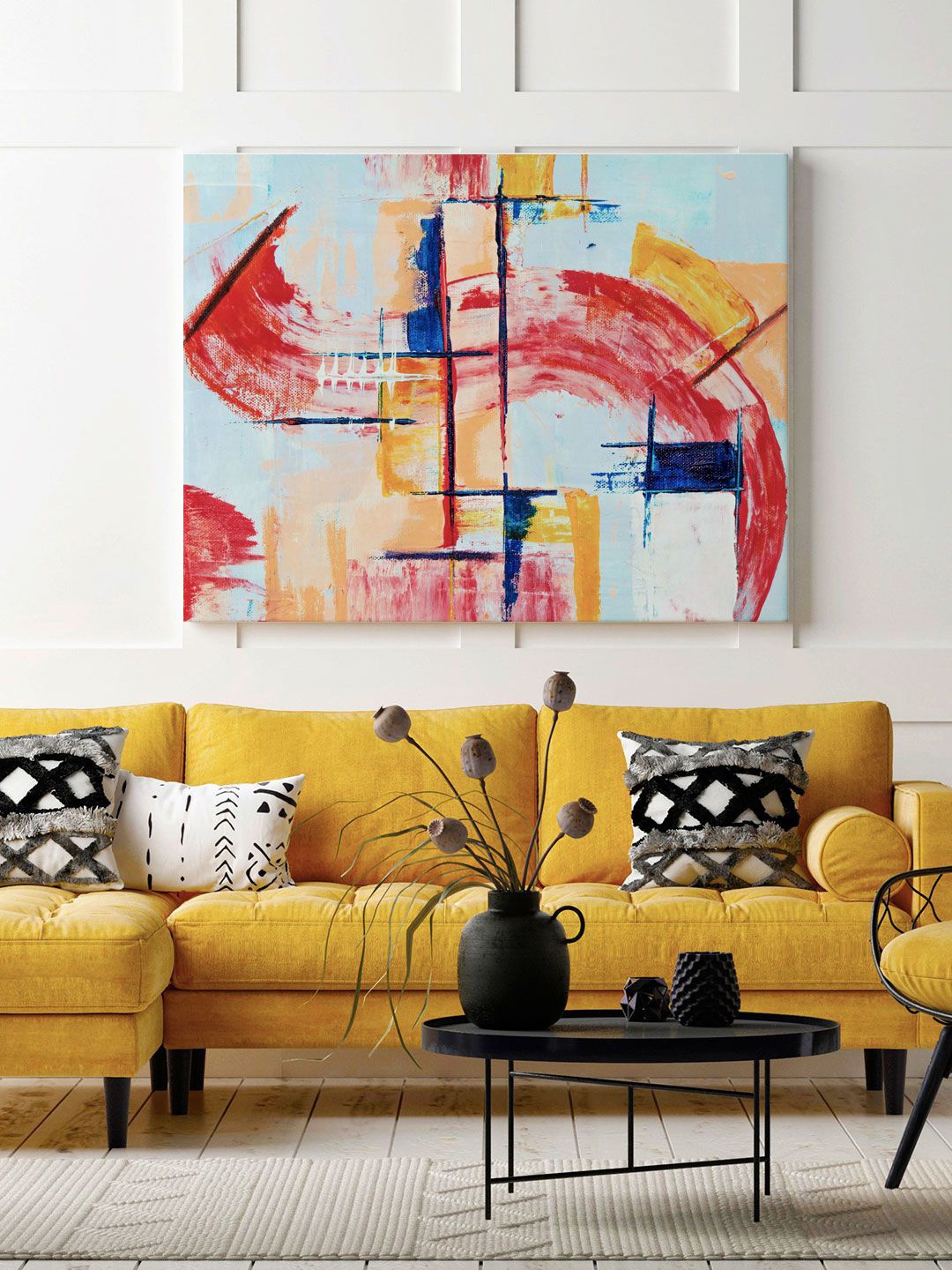 

ARTSPACE Blue Happiness Abstract Wall Painting
