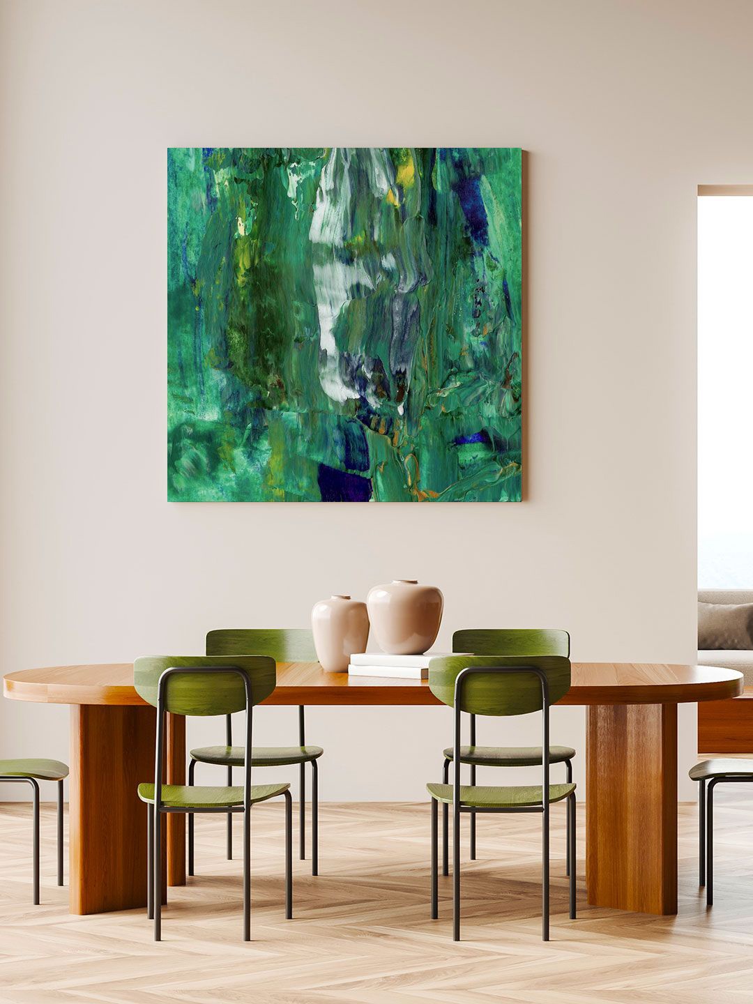 

ARTSPACE Green Abstract Wall Painting