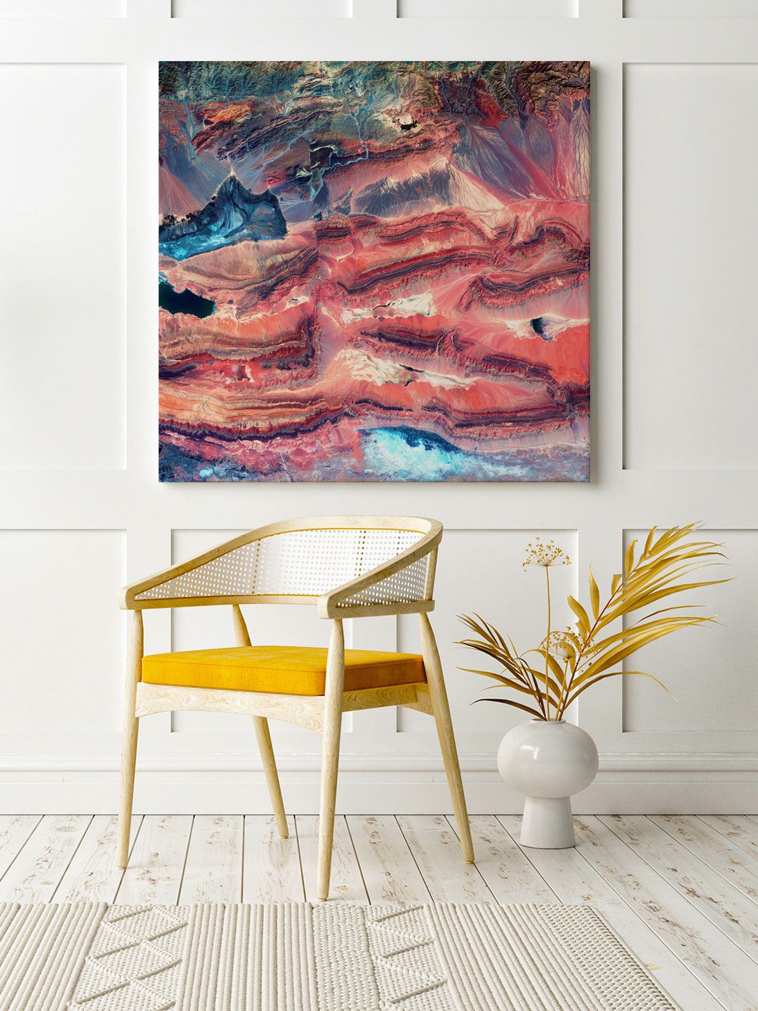 

ARTSPACE Pink Sand Colored Abstract Canvas Wall Art