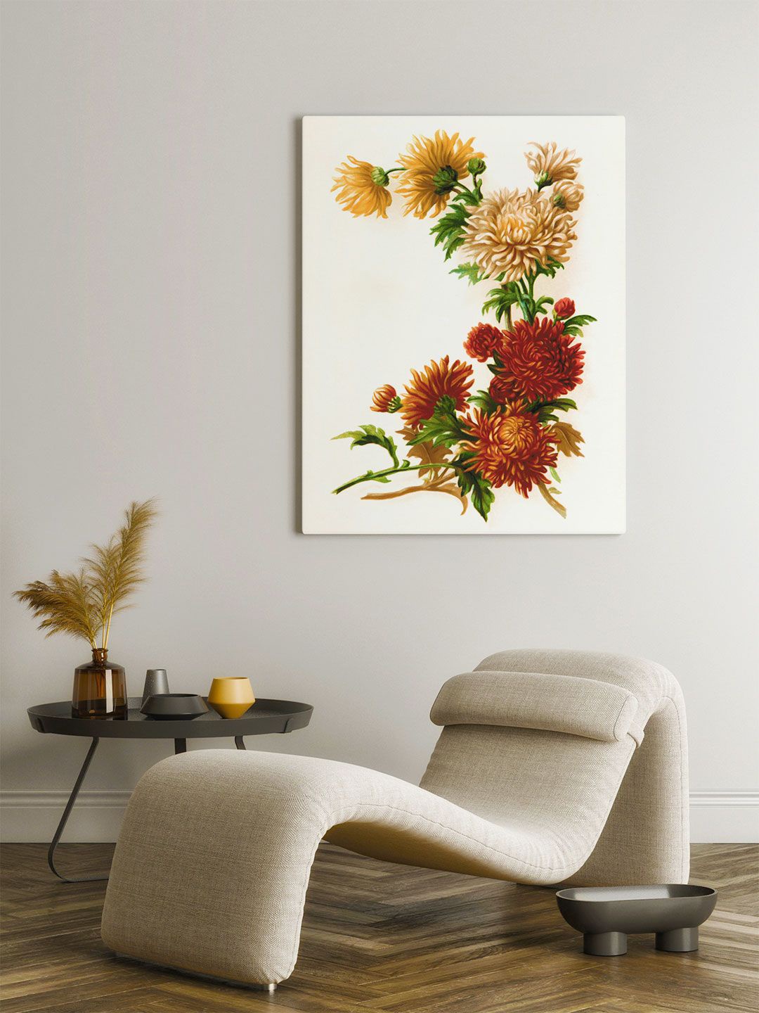

ARTSPACE White Callistephus Flowers Wall Painting