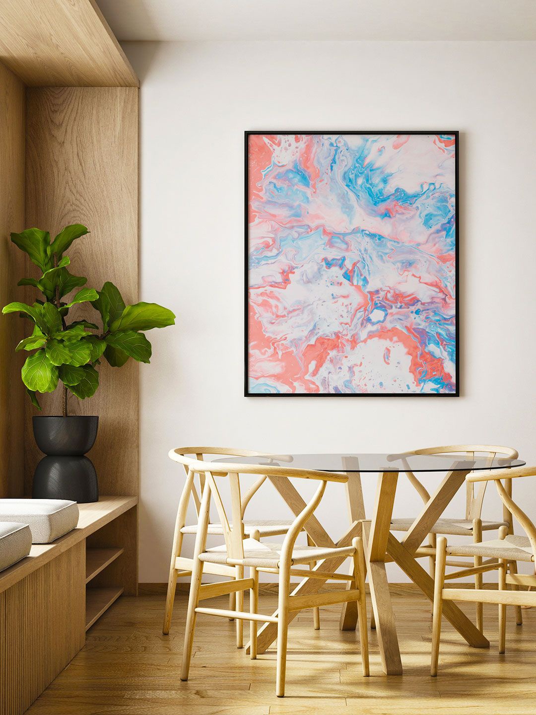 

ARTSPACE Pink Abstract Wall Painting