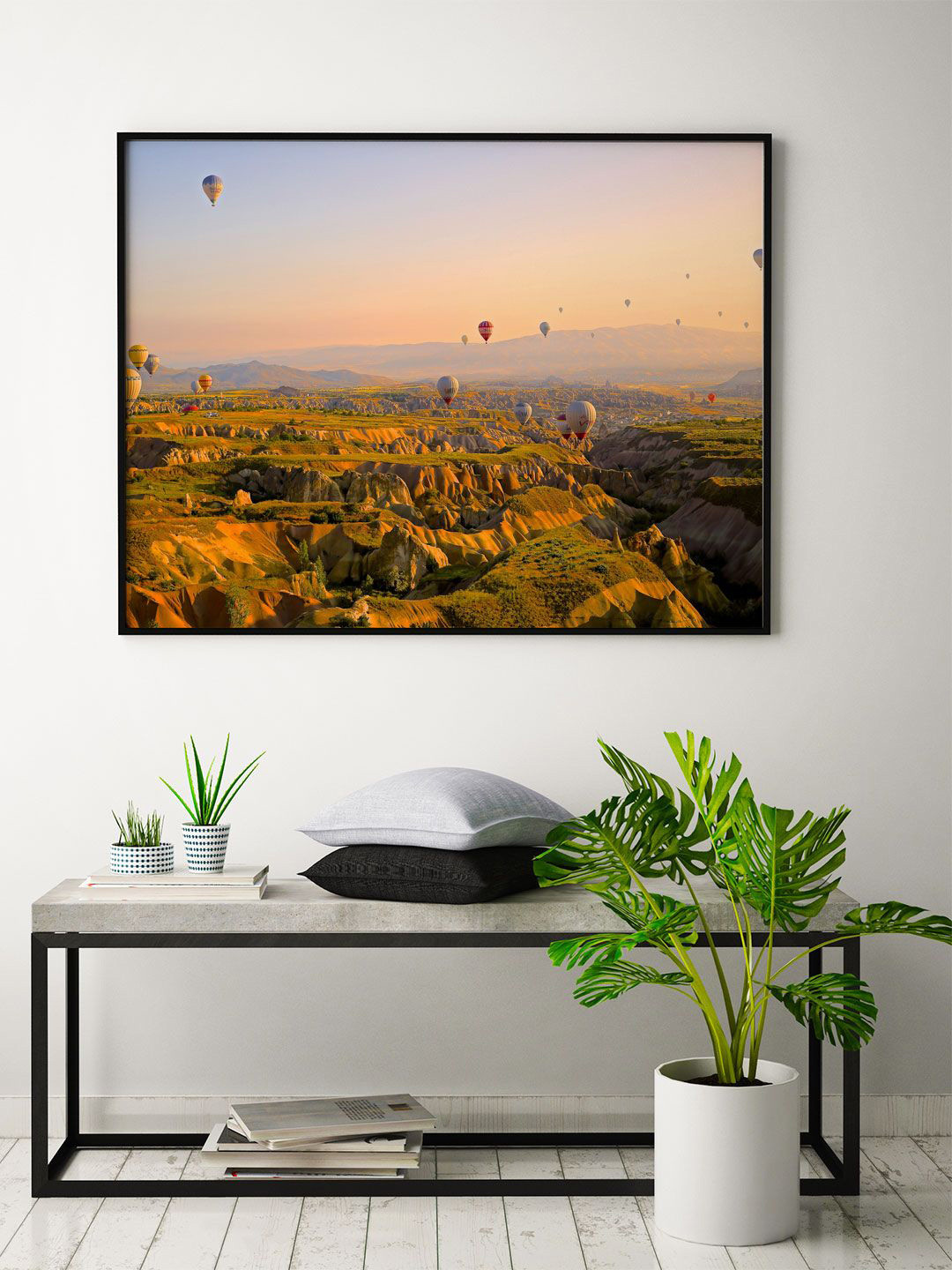 

ARTSPACE Pink Hot Air Balloons Over The Valley Wall Painting