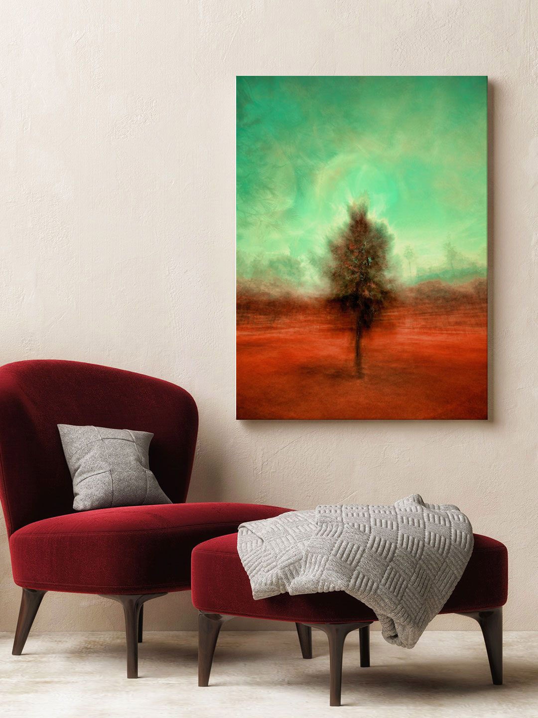

ARTSPACE Green Tree Life Abstract Canvas Wall Art