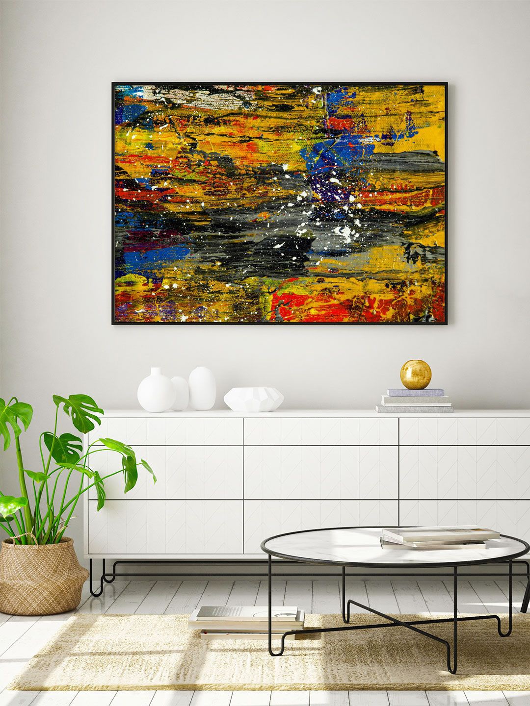 

ARTSPACE Multi-Coloured Abstract Canvas Wall Painting