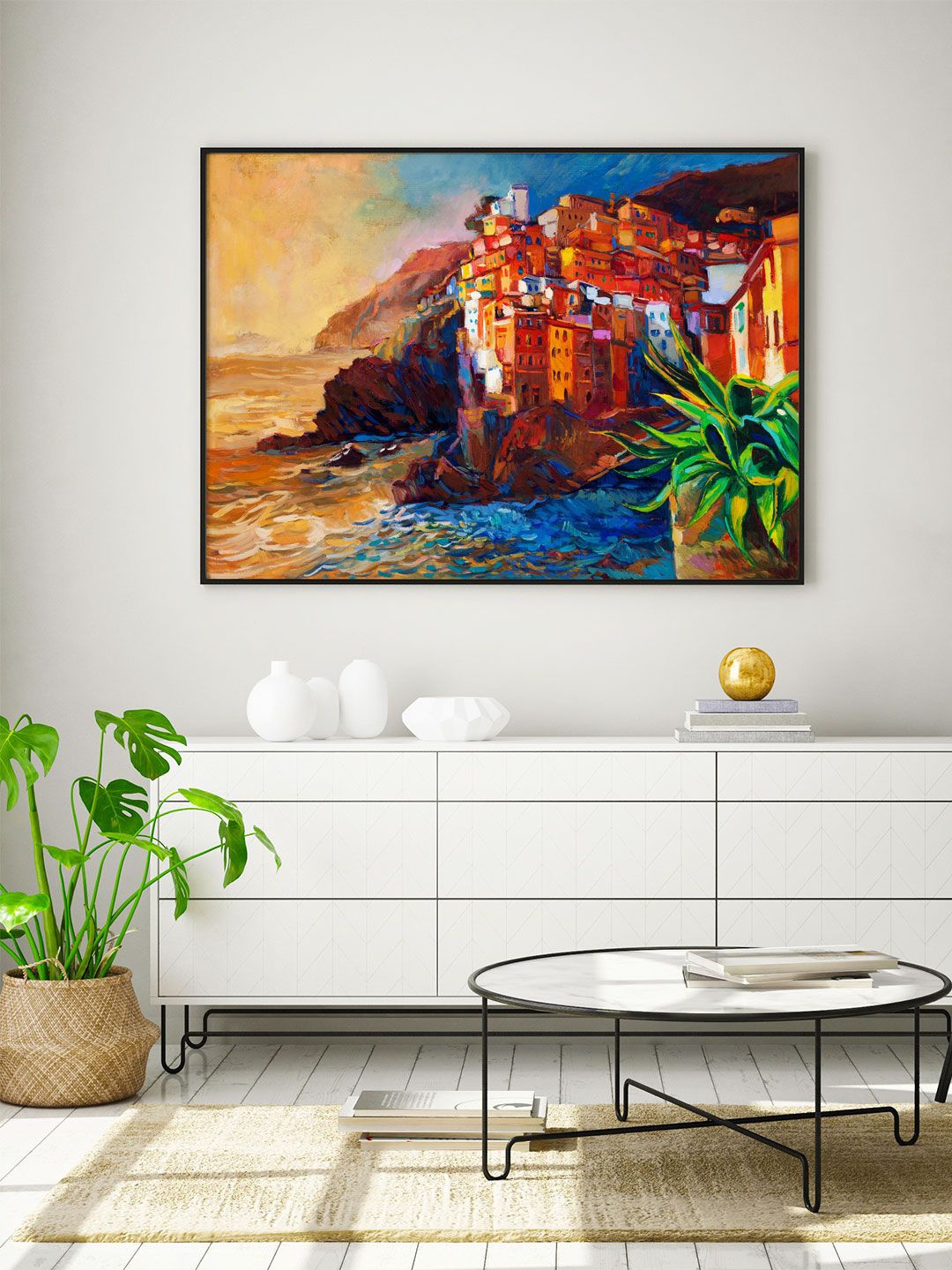 

ARTSPACE Multicoloured Cinque Terre Coast Wall Art, Multi