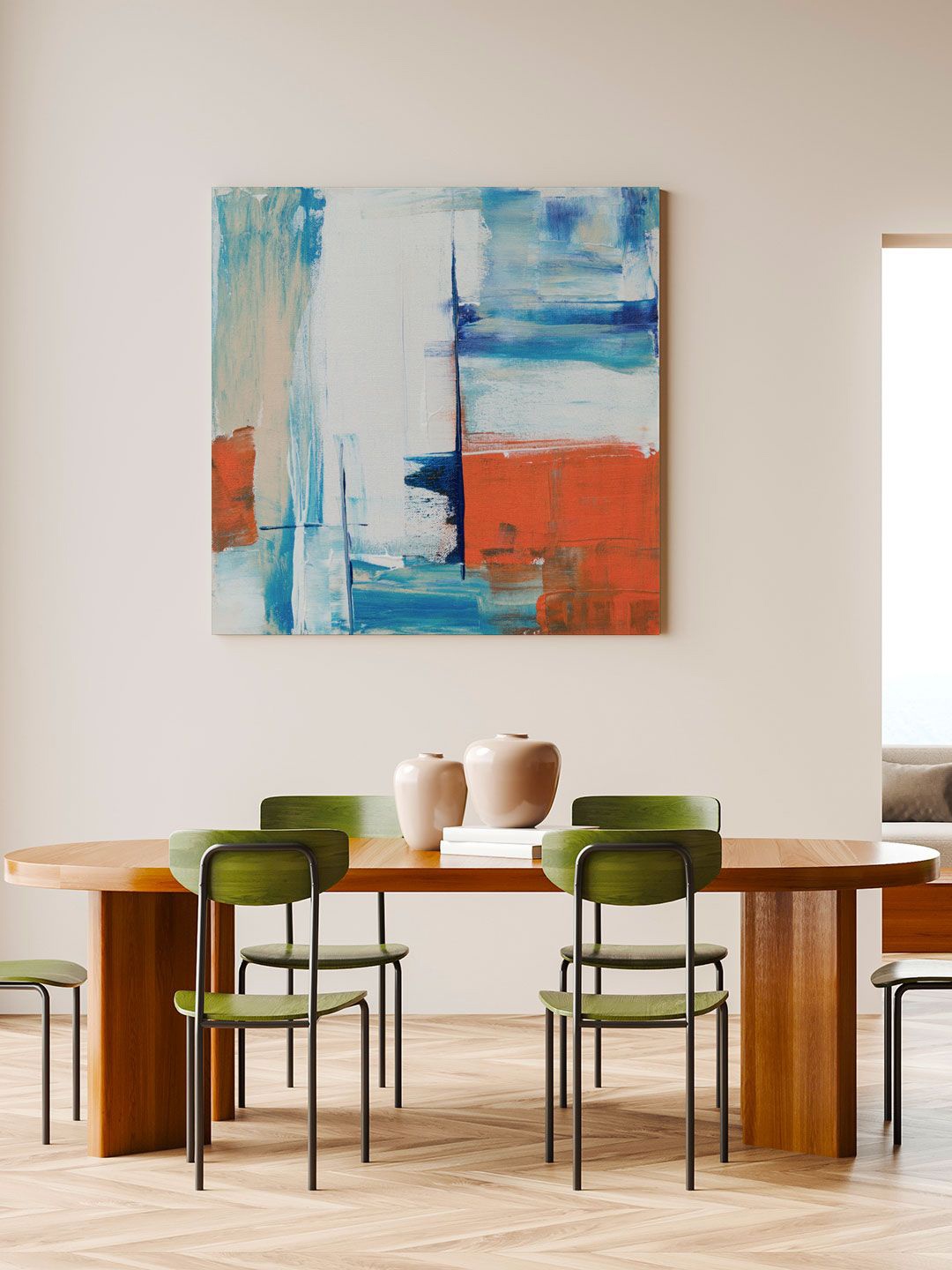 

ARTSPACE Blue & Red Abstract Framed Wall Art