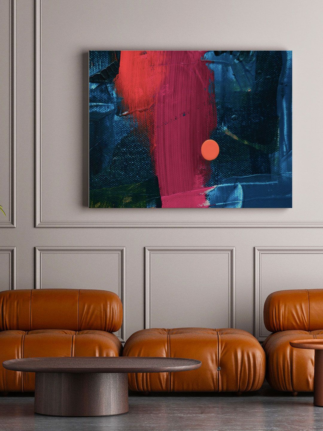 

ARTSPACE Blue & Red Abstract Painting Wall Art