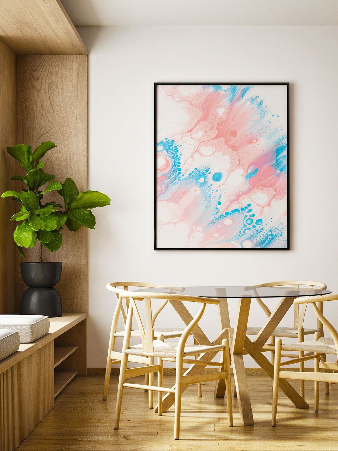 

ARTSPACE White & Pink Abstract Framed Wall Art