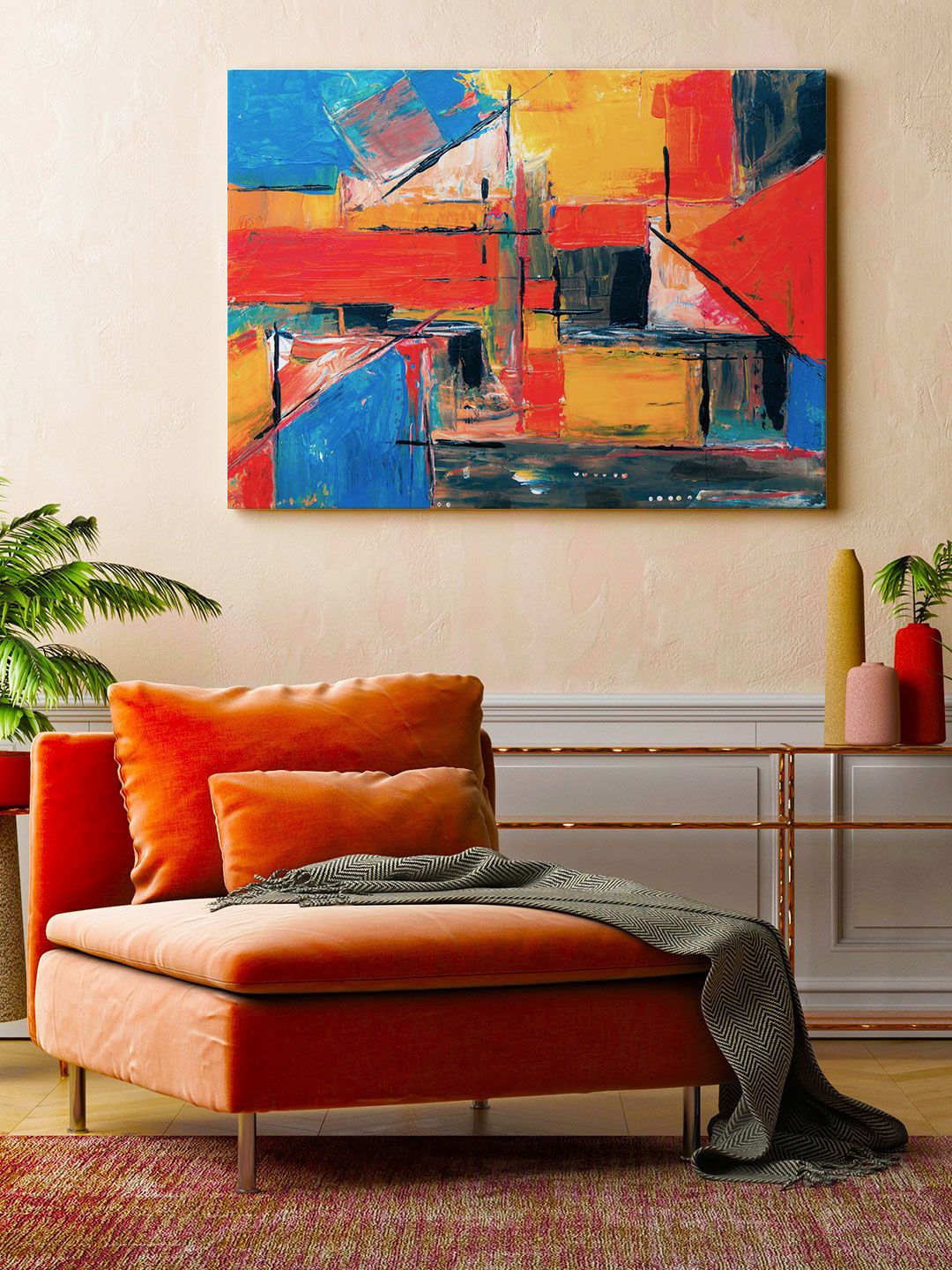 

ARTSPACE Blue & Red Abstract Framed Wall Art