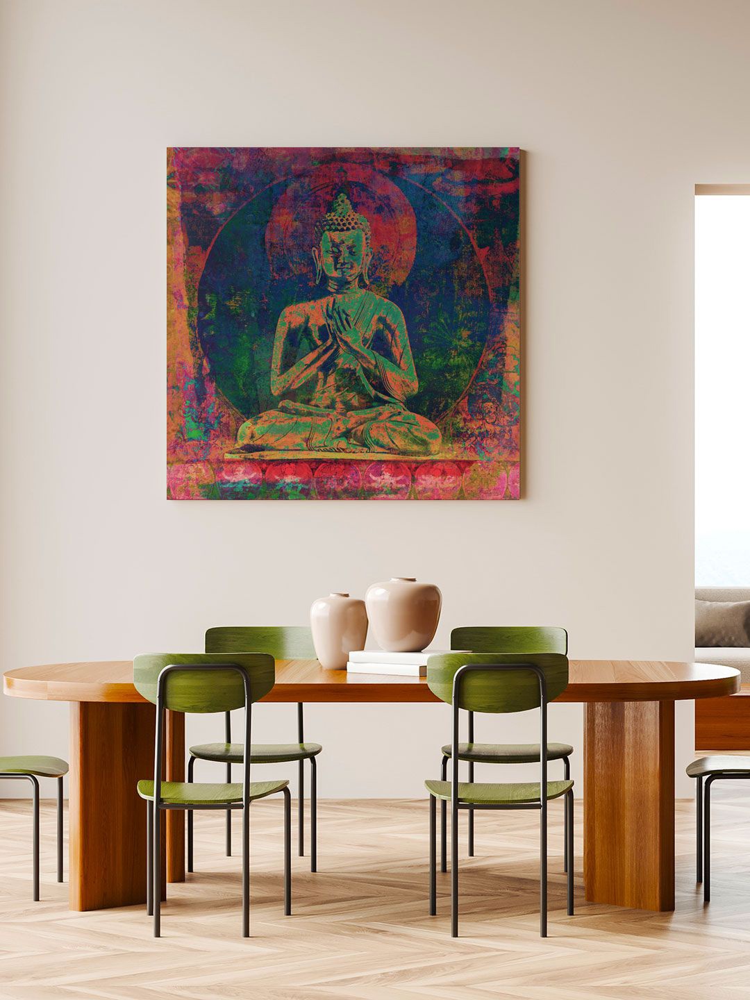 

ARTSPACE Multicoloured Buddha Painting Wall Art, Multi