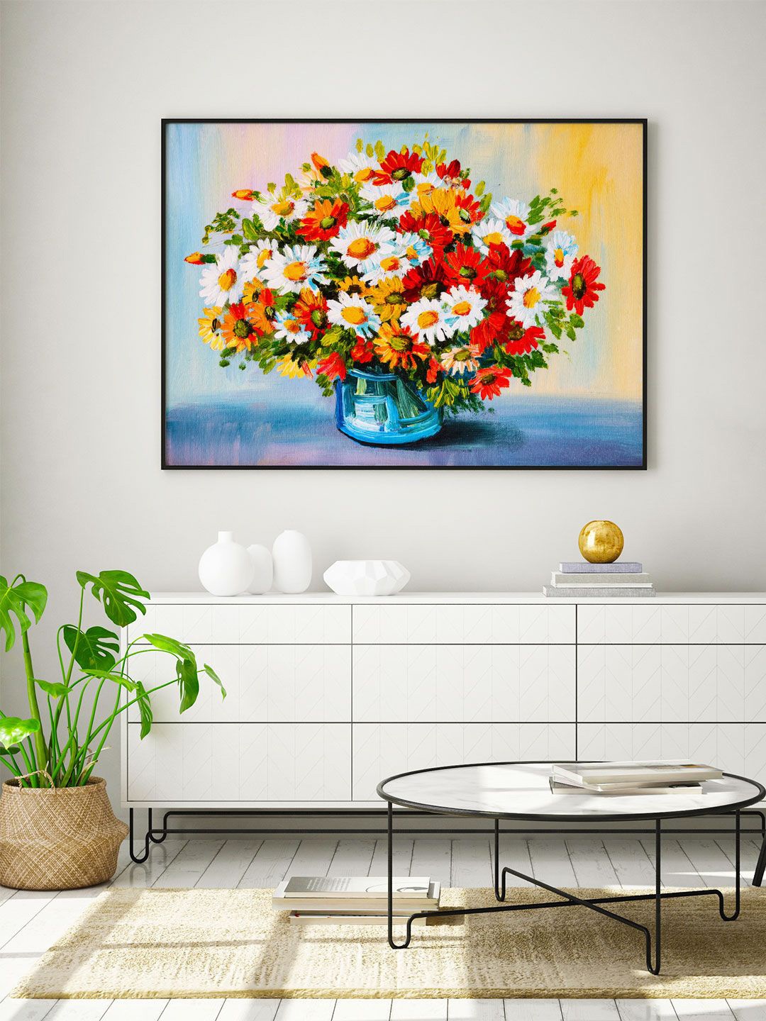 

ARTSPACE Blue & Red Floral Framed Wall Art
