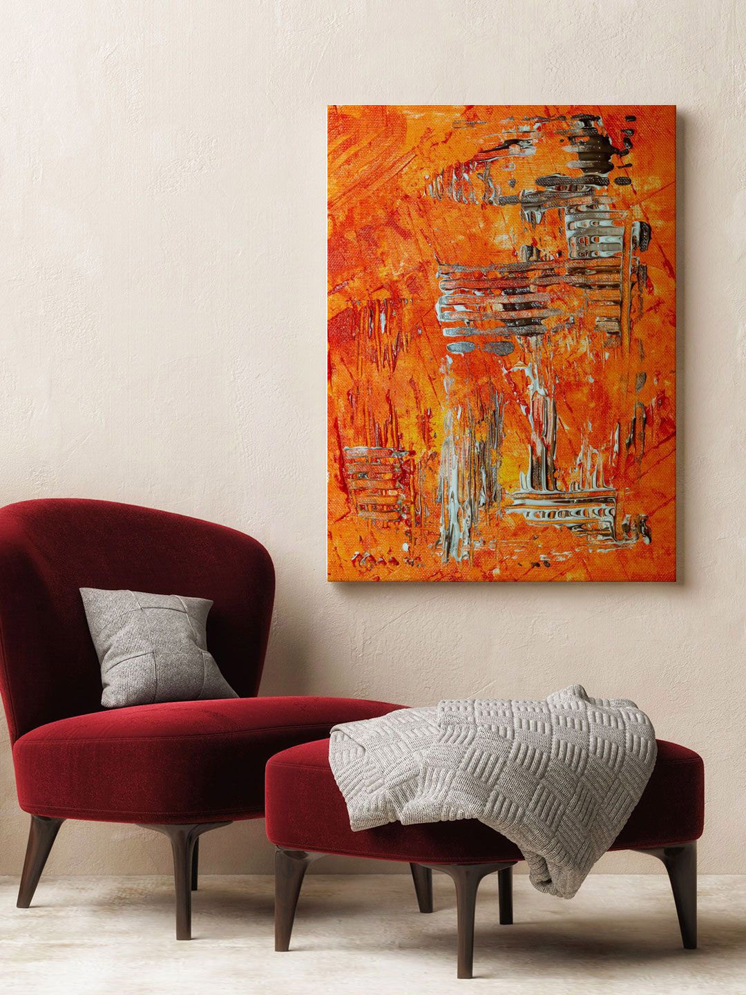 

ARTSPACE Orange Abstract Amber Wall Art
