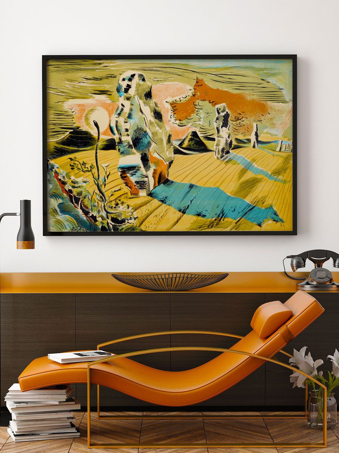 

ARTSPACE Yellow & Green Abstract Framed Wall Art