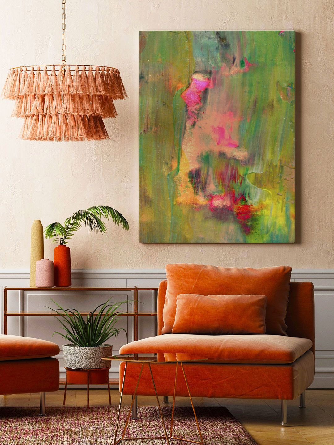 

ARTSPACE Multi-Coloured Fern Abstract Art Canvas Wall Painting