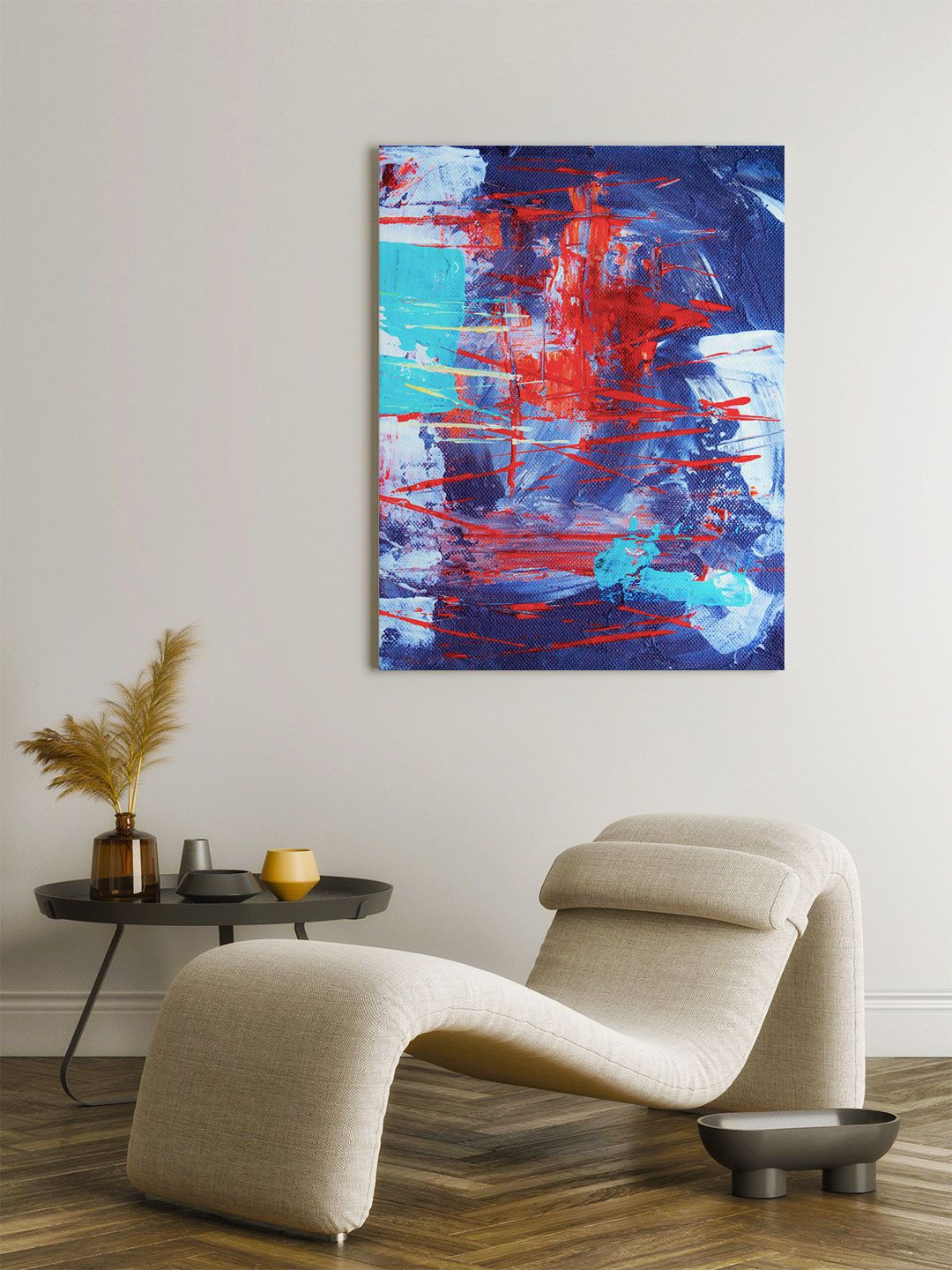 

ARTSPACE Blue & Red Abstract Painting Wall Art