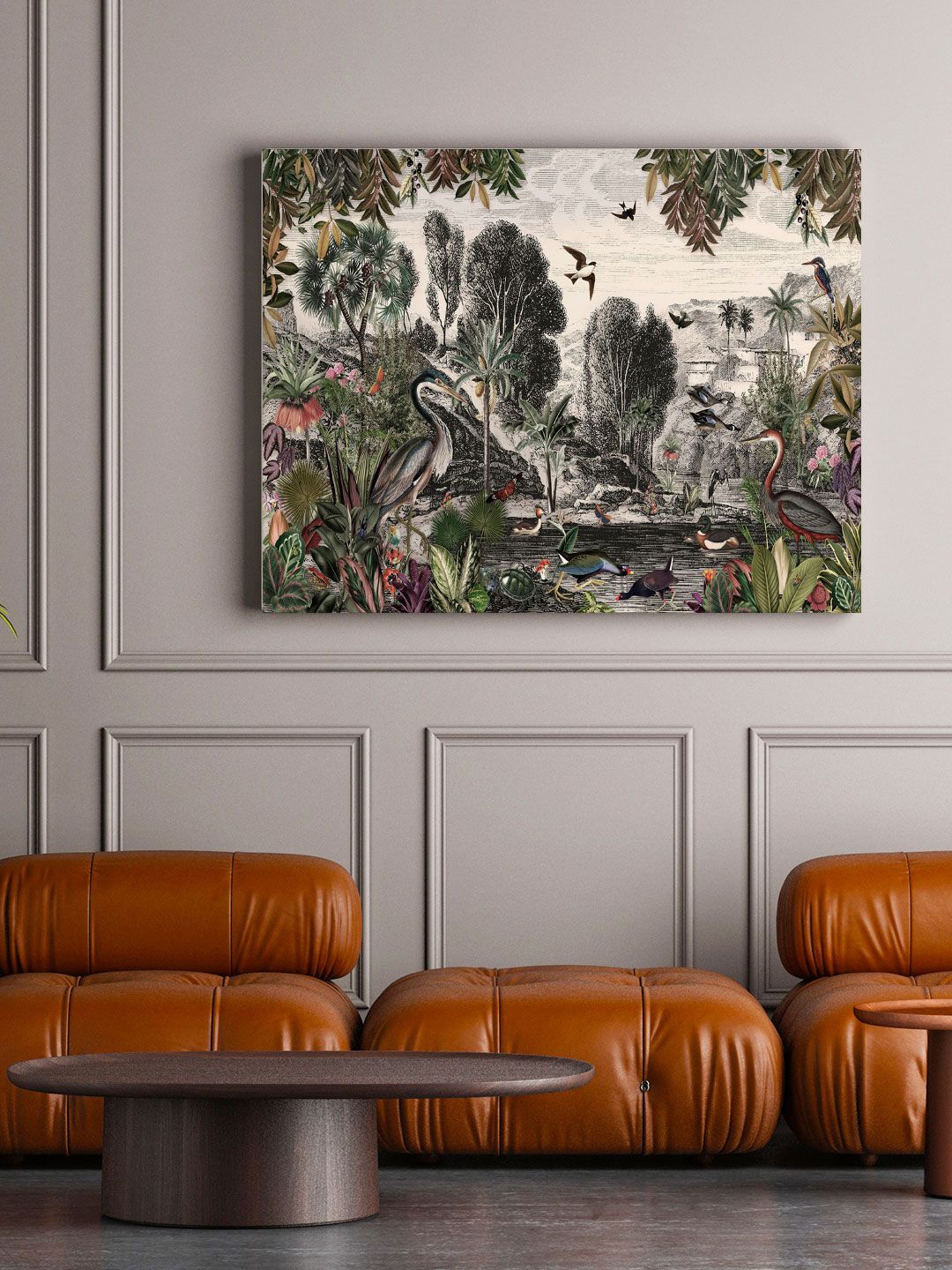 

ARTSPACE Blue Jungle Tropical Forest Canvas Wall Painting