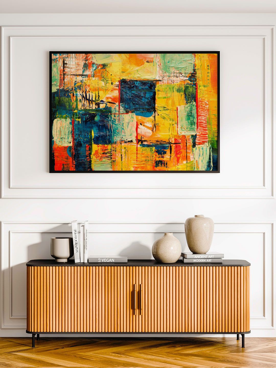 

ARTSPACE Blue & Orange Abstract Framed Wall Art